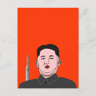 金正恩と核ミサイル ポストカード