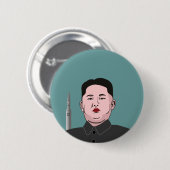 金正恩と核ミサイル 缶バッジ (正面&裏面)