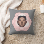 金正恩のマグノリアのグレー クッション (ブランケット)