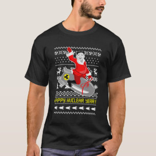 金正日サンタクロースX-Mas Tシャツノースコリアティー Tシャツ