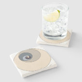 金比率の円 ストーンコースター (横)