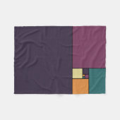 金比率の正方形 フリースブランケット (正面(横))