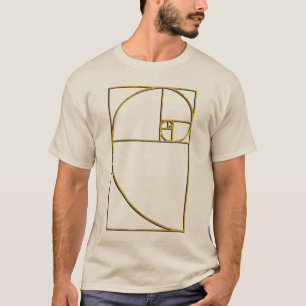 金比率の神聖なフィボナッチ螺線形 Tシャツ
