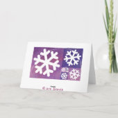 金比率の雪片の休日カード シーズンカード (裏面)