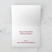 金比率の雪片の休日カード シーズンカード (内部)