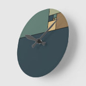 金比率は平方します(ニュートラル) ラウンド壁時計 (傾斜)