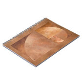 金比率、フィボナッチ螺線形 ノートブック (左側)