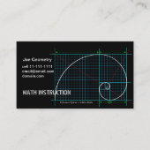 金比率、フィボナッチ螺線形、色のスケッチ 名刺 (正面)