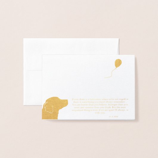 金気球 箔カード (封筒付き正面)