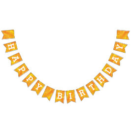金水彩画のハッピーバースデー バンティングフラッグ
