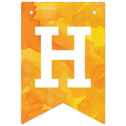 金水彩画のハッピーバースデー バンティングフラッグ (第2の旗)