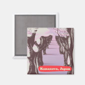 金沢、日本 桜 マグネット (正面/裏面)