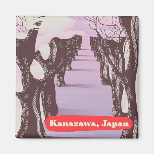 金沢、日本 桜 マグネット (正面)