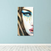 金涙の青い目の女神 キャンバスプリント (インサイチュ (ウッドフロア))