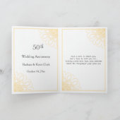 金渦巻第50記念日は写真感謝していしています サンキューカード (内部)