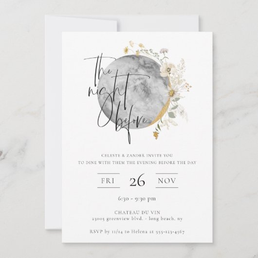 金満月の前の夜 招待状 (正面)