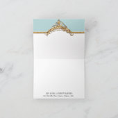 金準正装の優雅2はメッセージカード感謝していしています サンキューカード (内部)