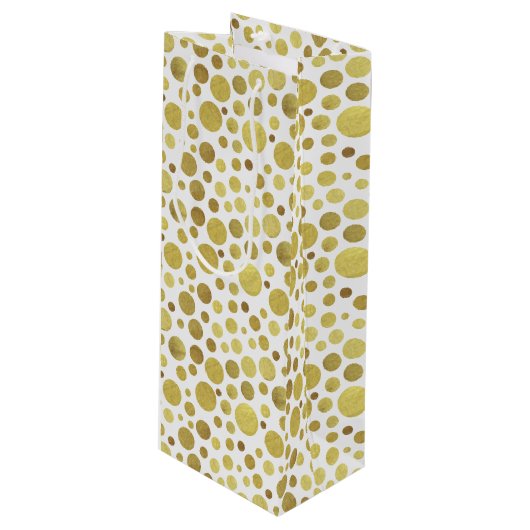 金点のワインのギフトバッグ ワインギフトバッグ (正面アングル)