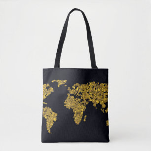 金点の世界地図 トートバッグ
