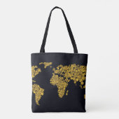 金点の世界地図 トートバッグ (裏面)