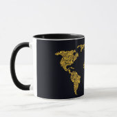 金点の世界地図 マグカップ (左)