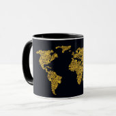 金点の世界地図 マグカップ (正面左)