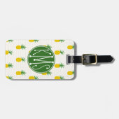 金熱帯パイナップル|モノグラム ラゲッジタグ (正面横)