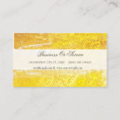 金版画家の花のエレガントな飾られたパターン 名刺 (裏面)