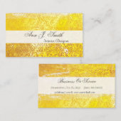 金版画家の花のエレガントな飾られたパターン 名刺 (正面/裏面)