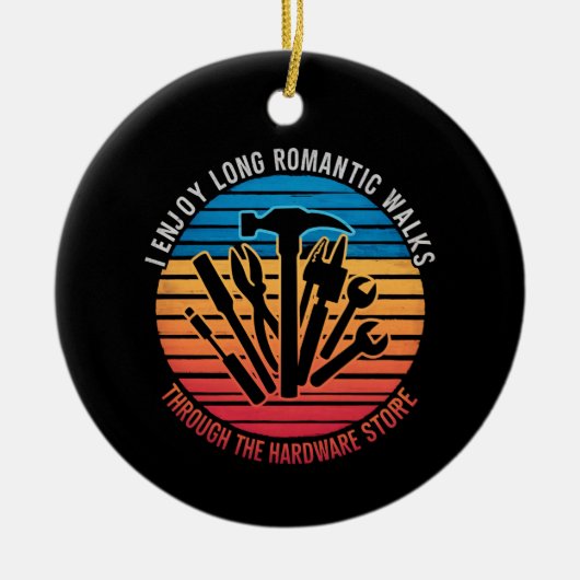 金物楽しむを散歩するのが好い セラミックオーナメント (正面)