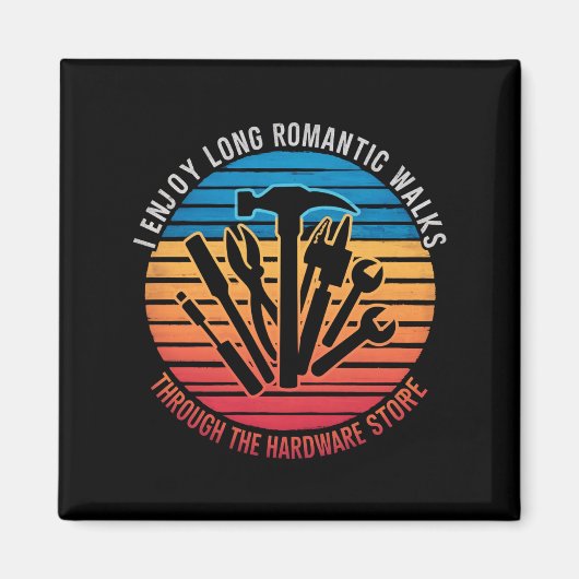 金物楽しむを散歩するのが好い マグネット (正面)