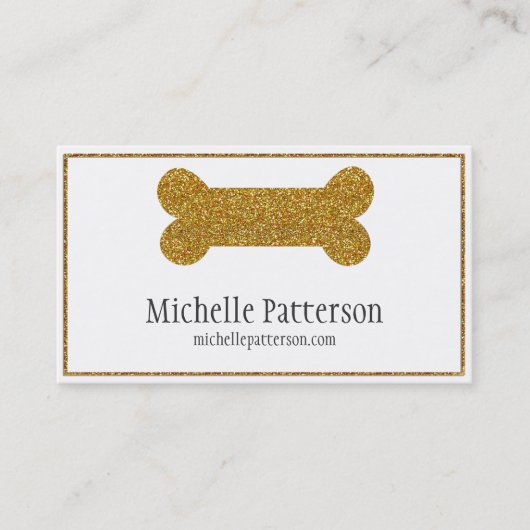 金犬用の骨の名刺のデザイン 名刺 (正面)