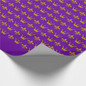 金王冠及びユリのボーダー + あなたのアイディア ラッピングペーパー (角)