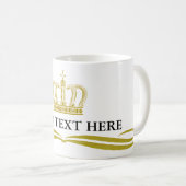 金王冠 + あなたの文字及び背景 コーヒーマグカップ (正面右)