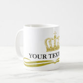 金王冠 + あなたの文字及び背景 コーヒーマグカップ (正面左)
