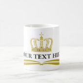 金王冠 + あなたの文字及び背景 コーヒーマグカップ (中央)