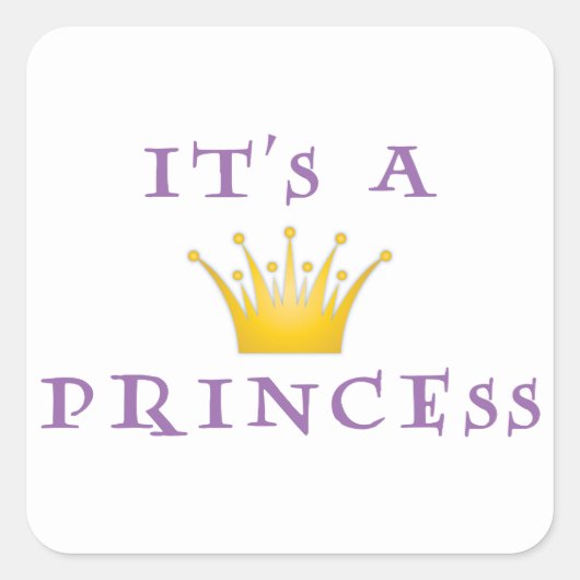 金王冠"それは魔法使いのフォントを持つプリンセス"です スクエアシール (正面)
