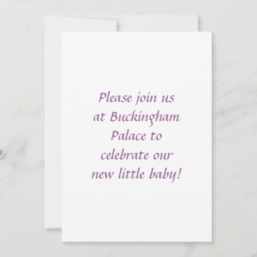 金王冠"それは魔法使いのフォントを持つプリンセス"です 招待状 (裏面)