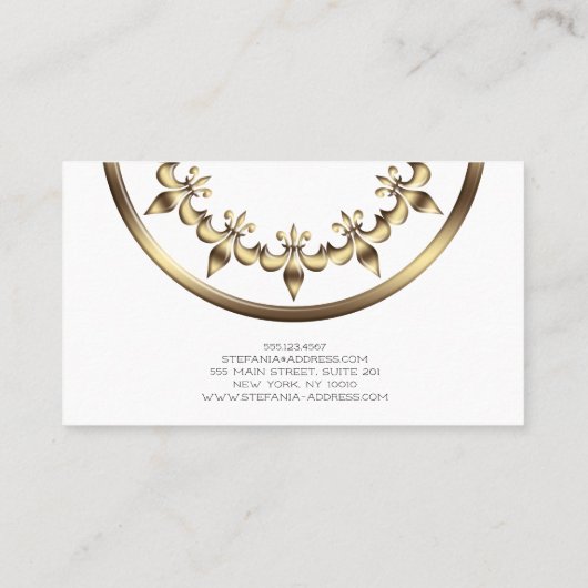 金王室のなアヤメの要素 名刺 (裏面)