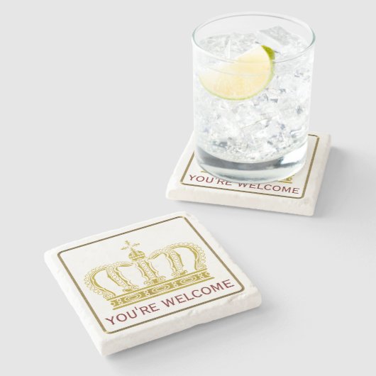 金王室のな王冠 + あなたのbackgr。 及びアイディア ストーンコースター (横)