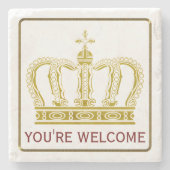 金王室のな王冠 + あなたのbackgr。 及びアイディア ストーンコースター (正面)