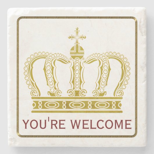 金王室のな王冠 + あなたのbackgr。 及びアイディア ストーンコースター (正面)