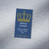 金王室のな王冠 + あなたのbackgr。 及び文字 マグネット名刺 (インサイチュ)