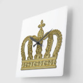 金王室のな王冠II + あなたのbackgr。 及びアイディア スクエア壁時計 (傾斜)