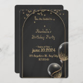 金王室のの誕生日パーティーの招待 招待状 (正面/裏面)