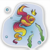 金王室の冠の魚 シール (正面)