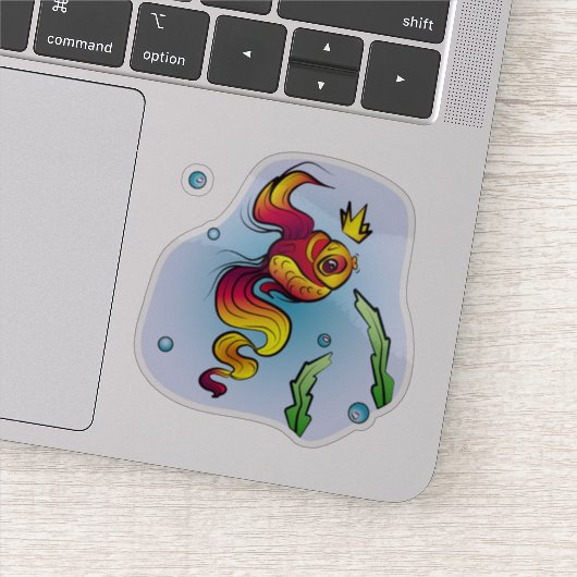 金王室の冠の魚 シール (詳細)