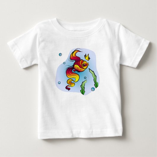 金王室の冠の魚 ベビーTシャツ (正面)