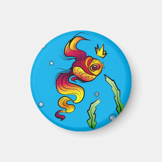 金王室の冠の魚 マグネット (正面)