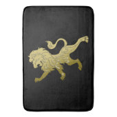 金王室の獅子黒祝賀日 バスマット (正面縦)